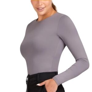 4/25 Frank And Oak Women's Contour Long Sleeve T 2-Pack XS Lav Grey